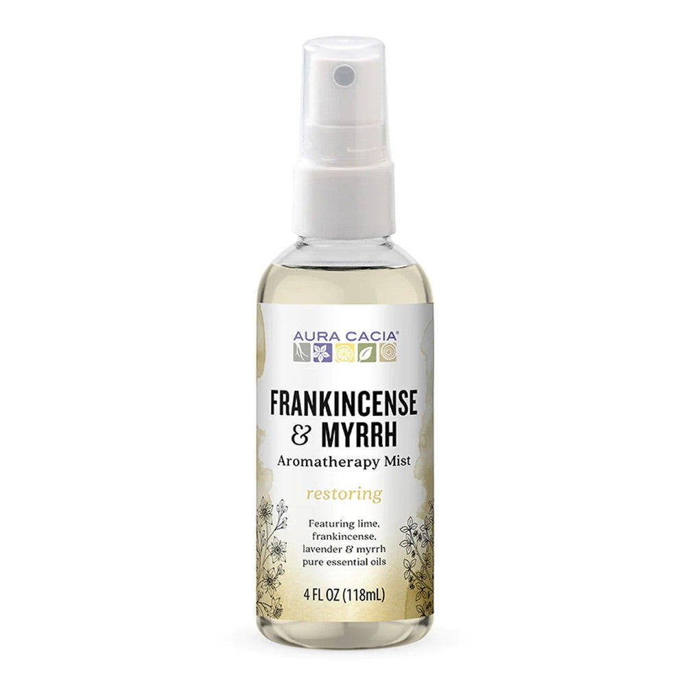 Aura Cacia Aromatherapy Frankincense and Myrrh Mist, Pure Essential Oils, 4 Oz